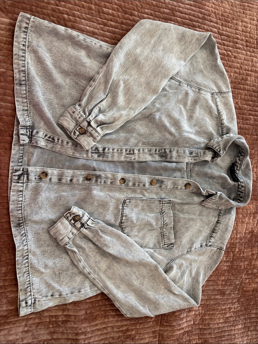 Light Gray Washed Denim Jacket